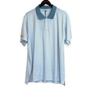Bonobos Men's Polo Shirt Blue Devlin Dot Blue White Slim Fit Golf Size XXL NIB